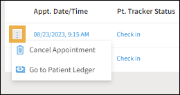 A screenshot of a medical appointment  Description automatically generated